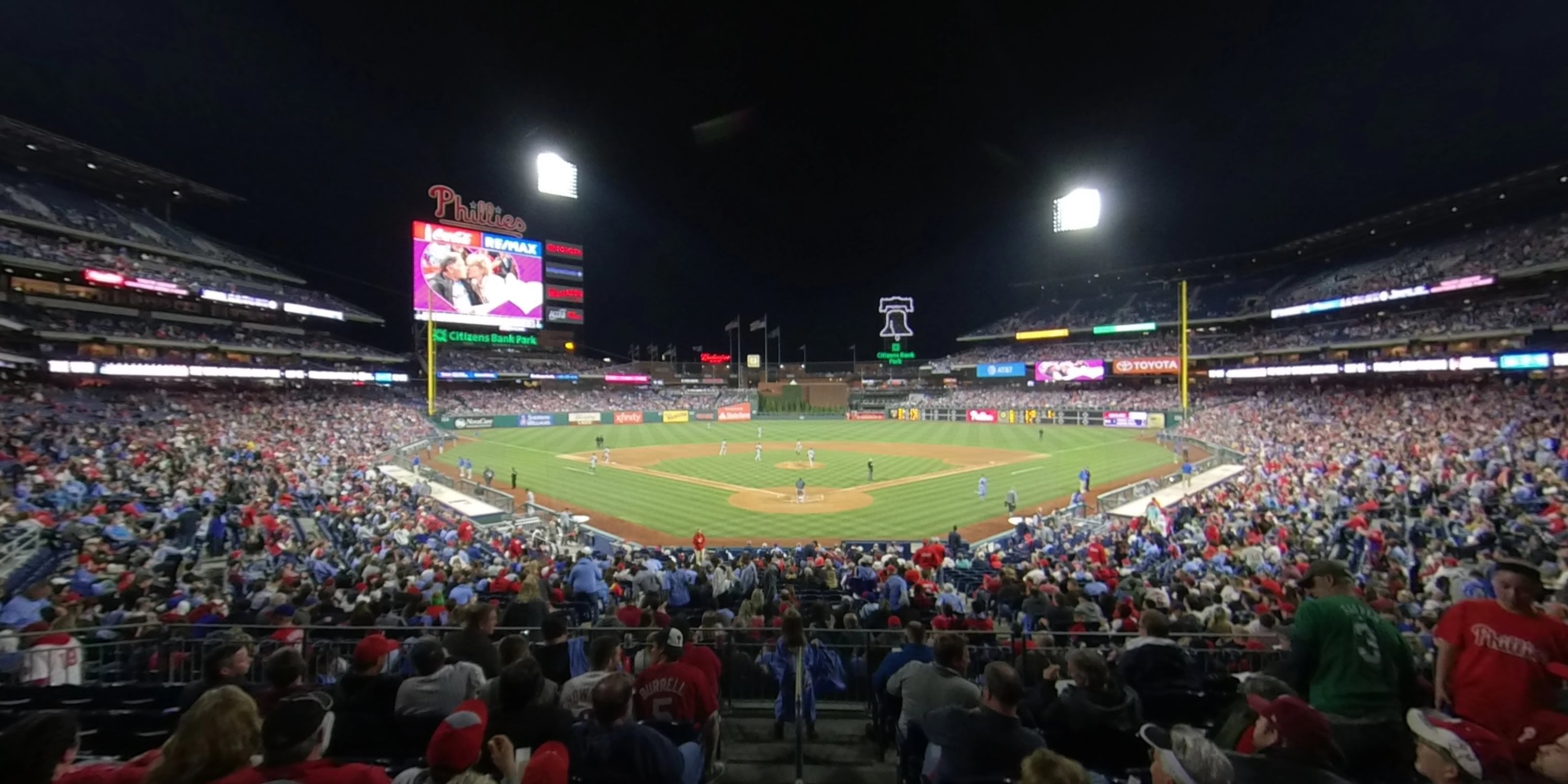 section 123 panoramic seat view  for baseball - citizens bank park