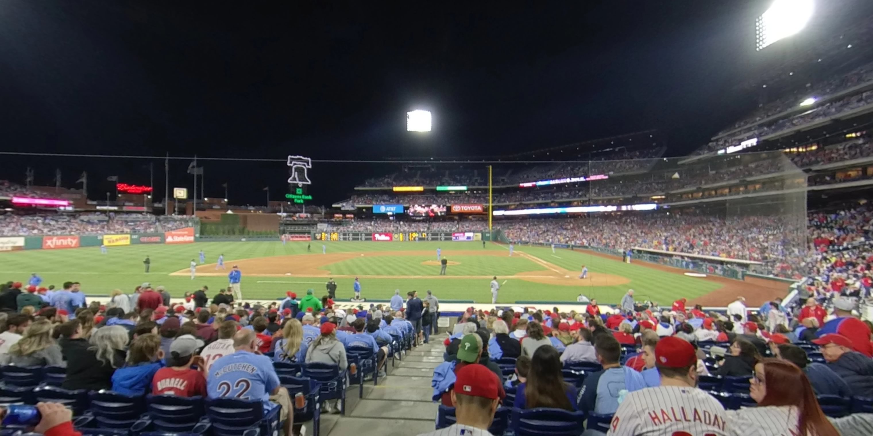 section 129 panoramic seat view  for baseball - citizens bank park