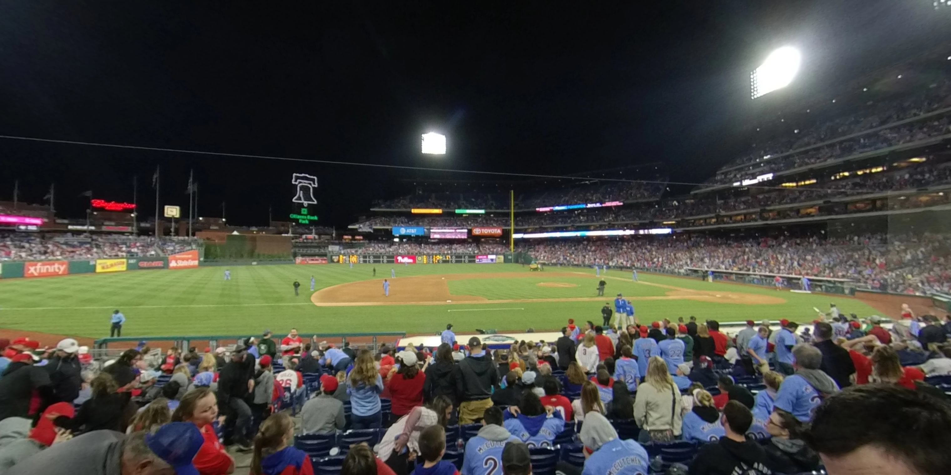 section 131 panoramic seat view  for baseball - citizens bank park