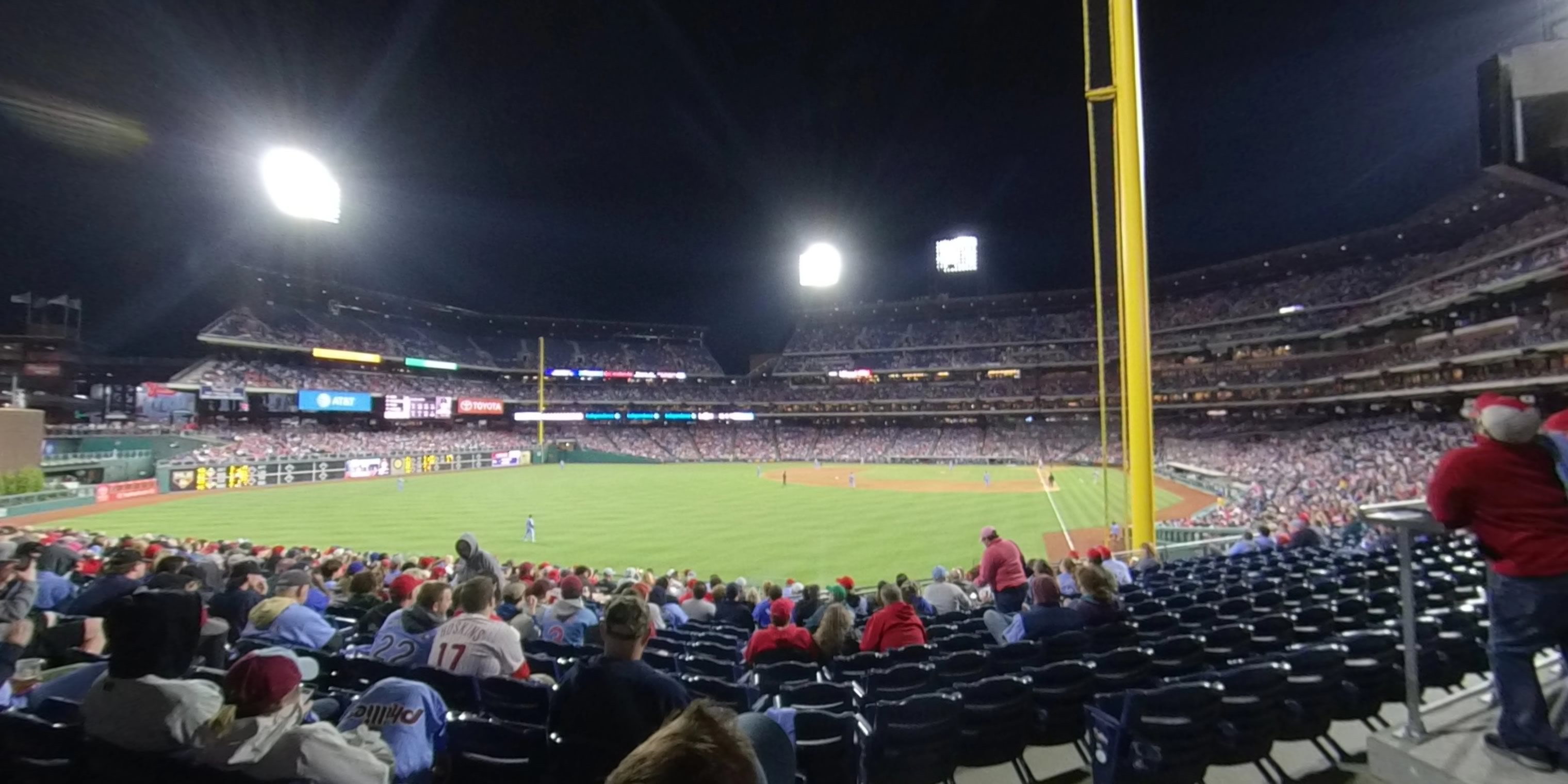 section 140 panoramic seat view  for baseball - citizens bank park
