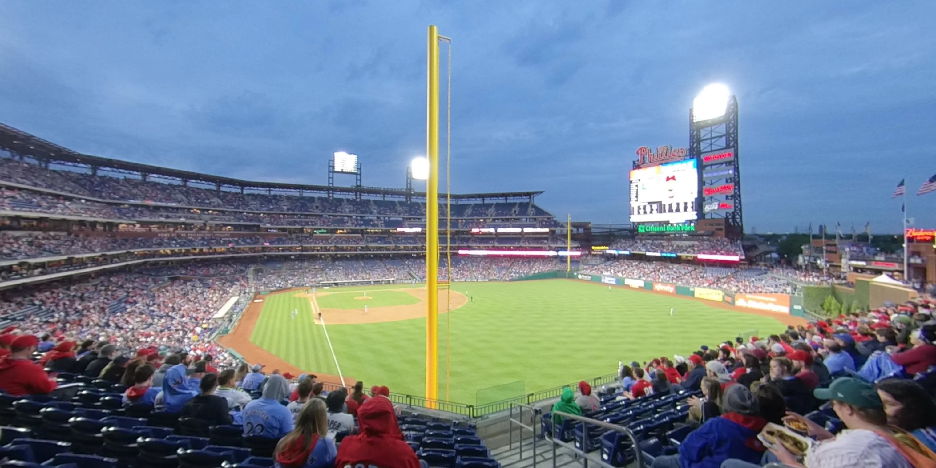section 205 panoramic seat view  for baseball - citizens bank park