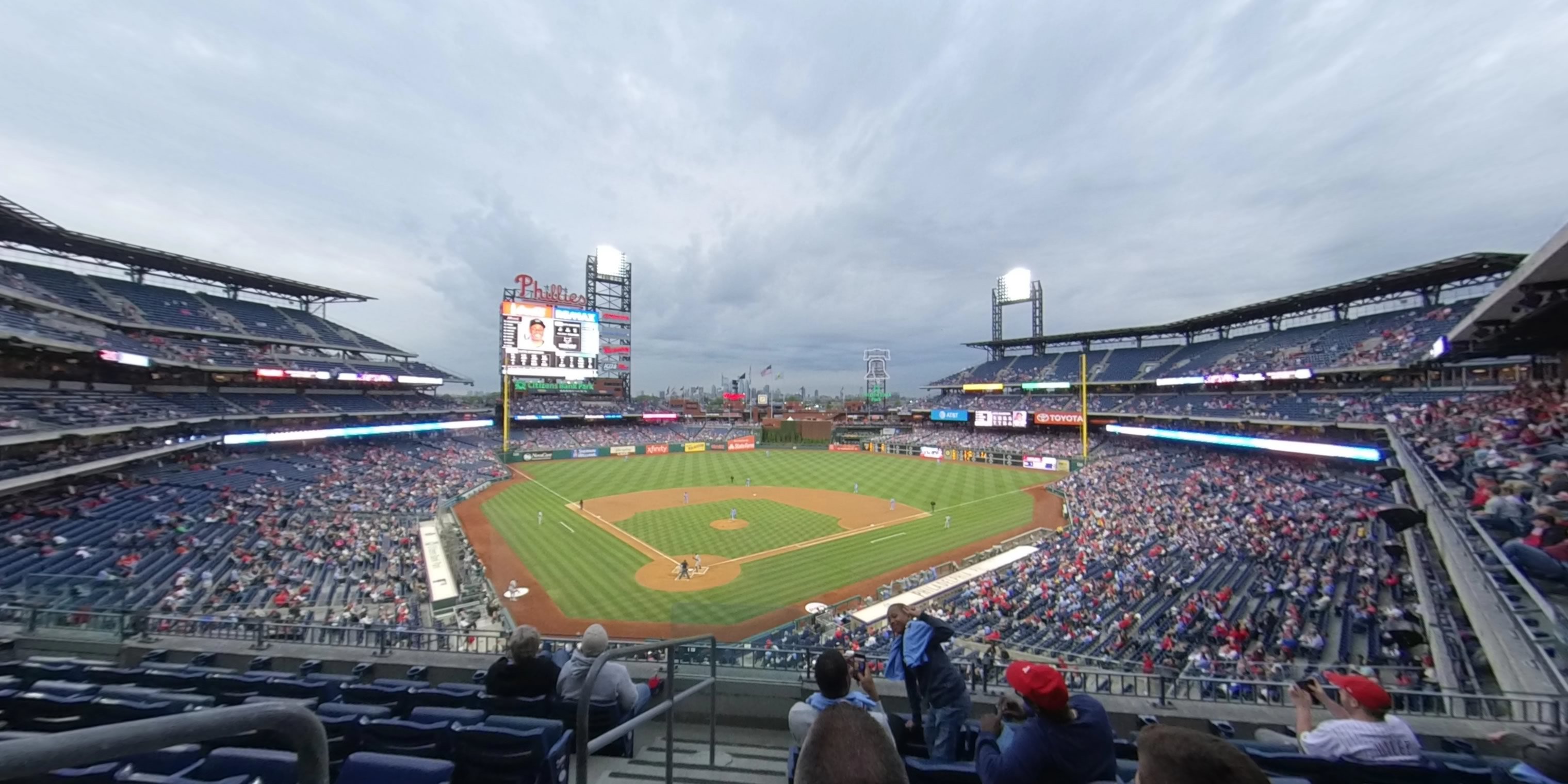 section 220 panoramic seat view  for baseball - citizens bank park