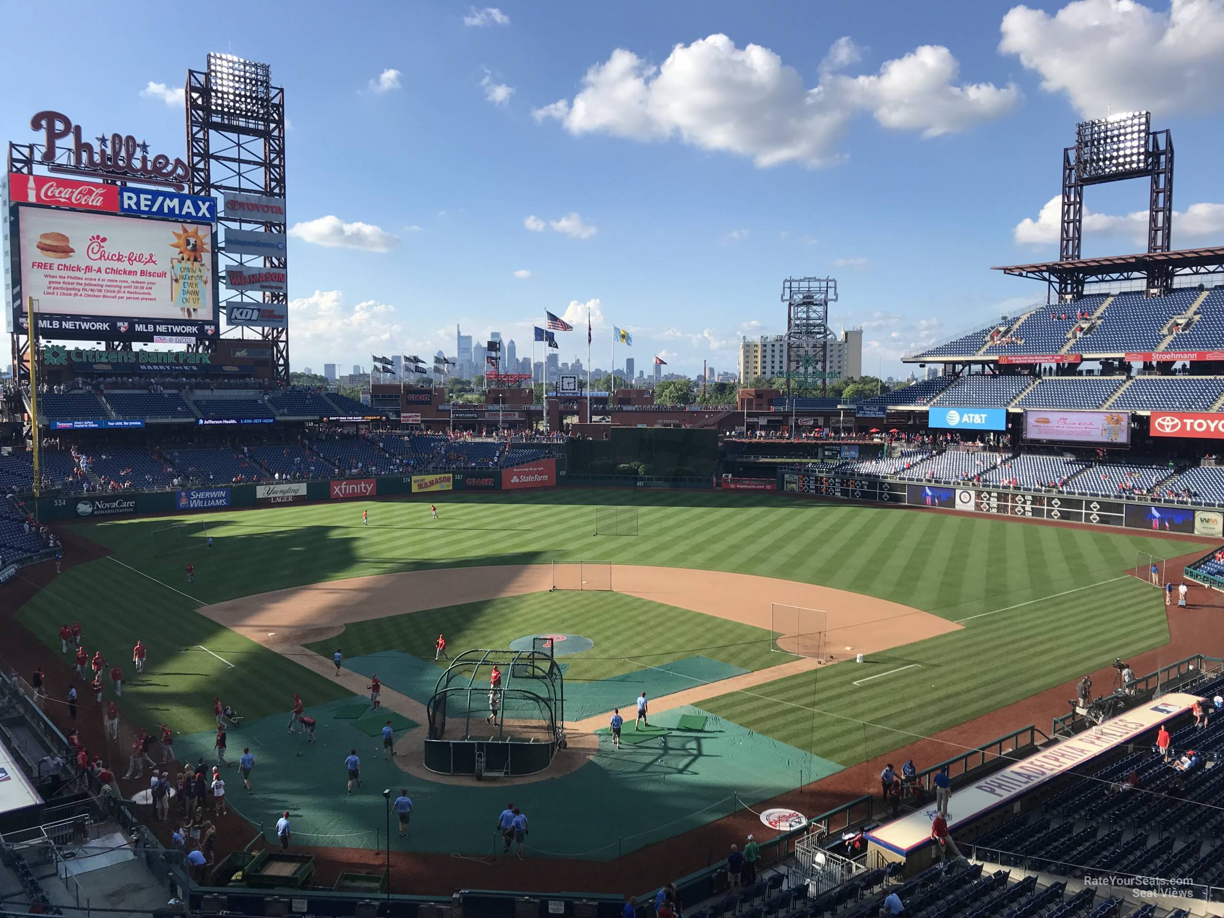 section 221, row 8 seat view  for baseball - citizens bank park