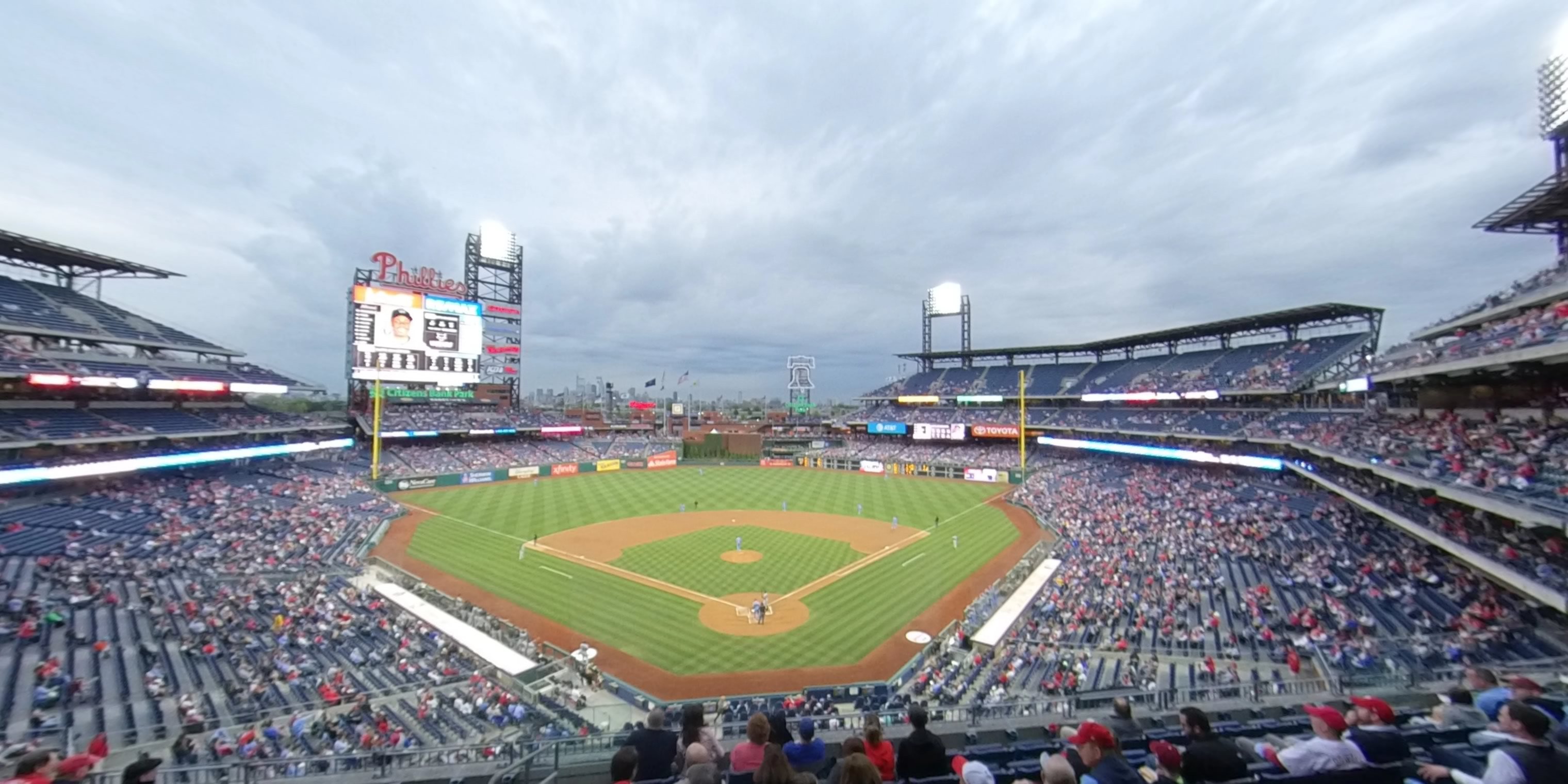 section 222 panoramic seat view  for baseball - citizens bank park