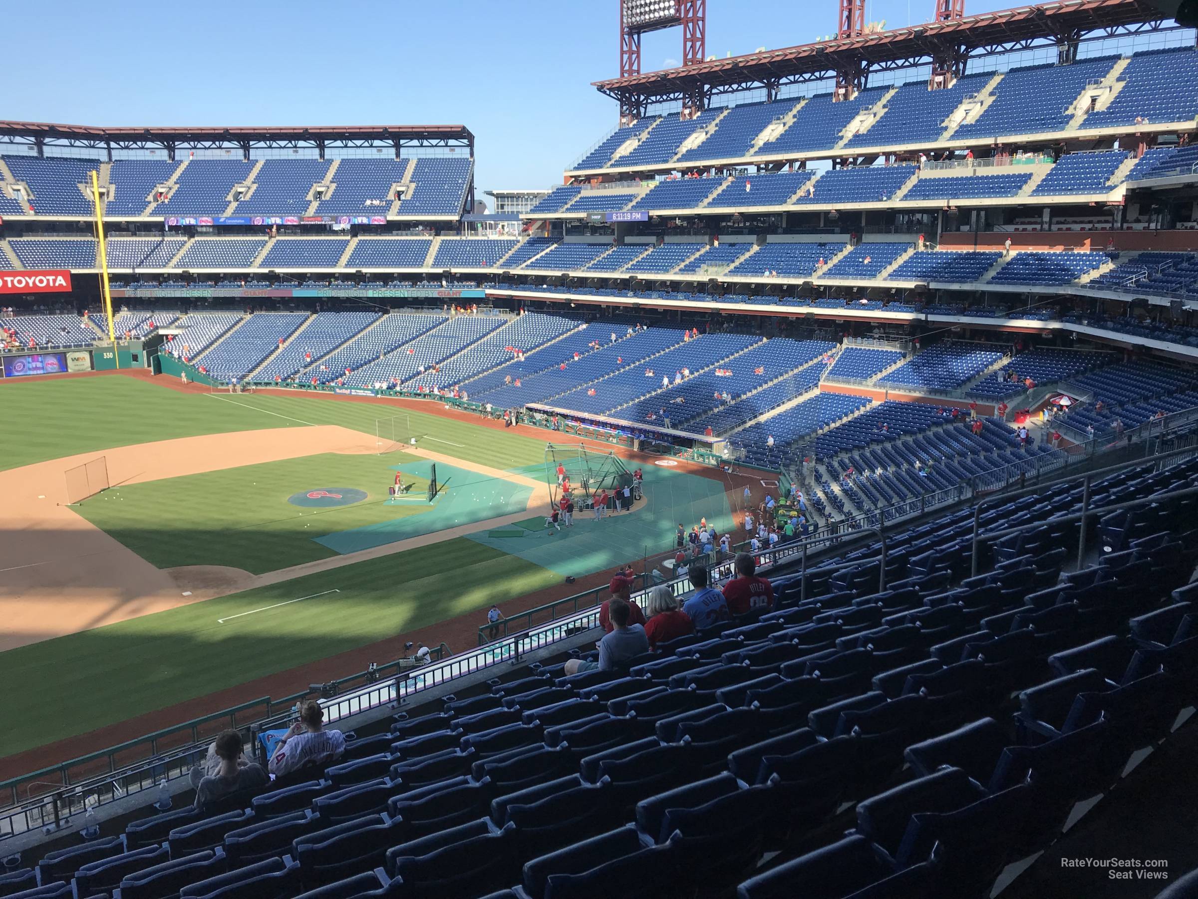 section 230, row 8 seat view  for baseball - citizens bank park