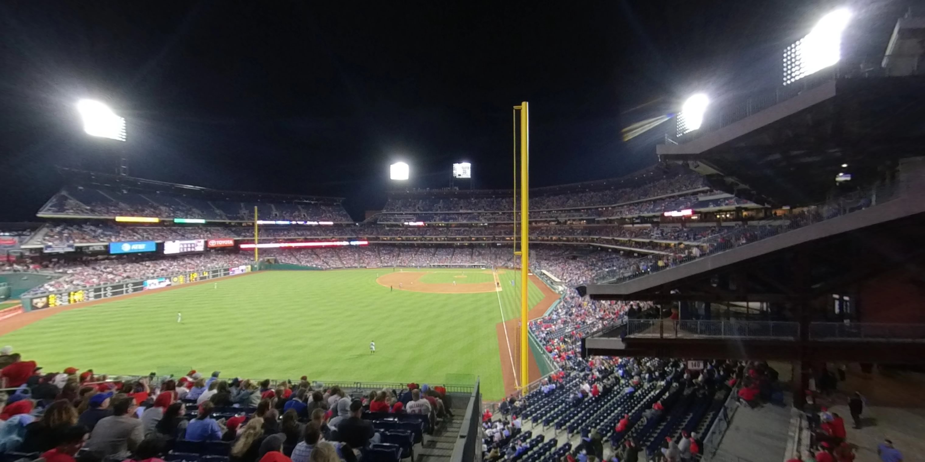 section 241 panoramic seat view  for baseball - citizens bank park