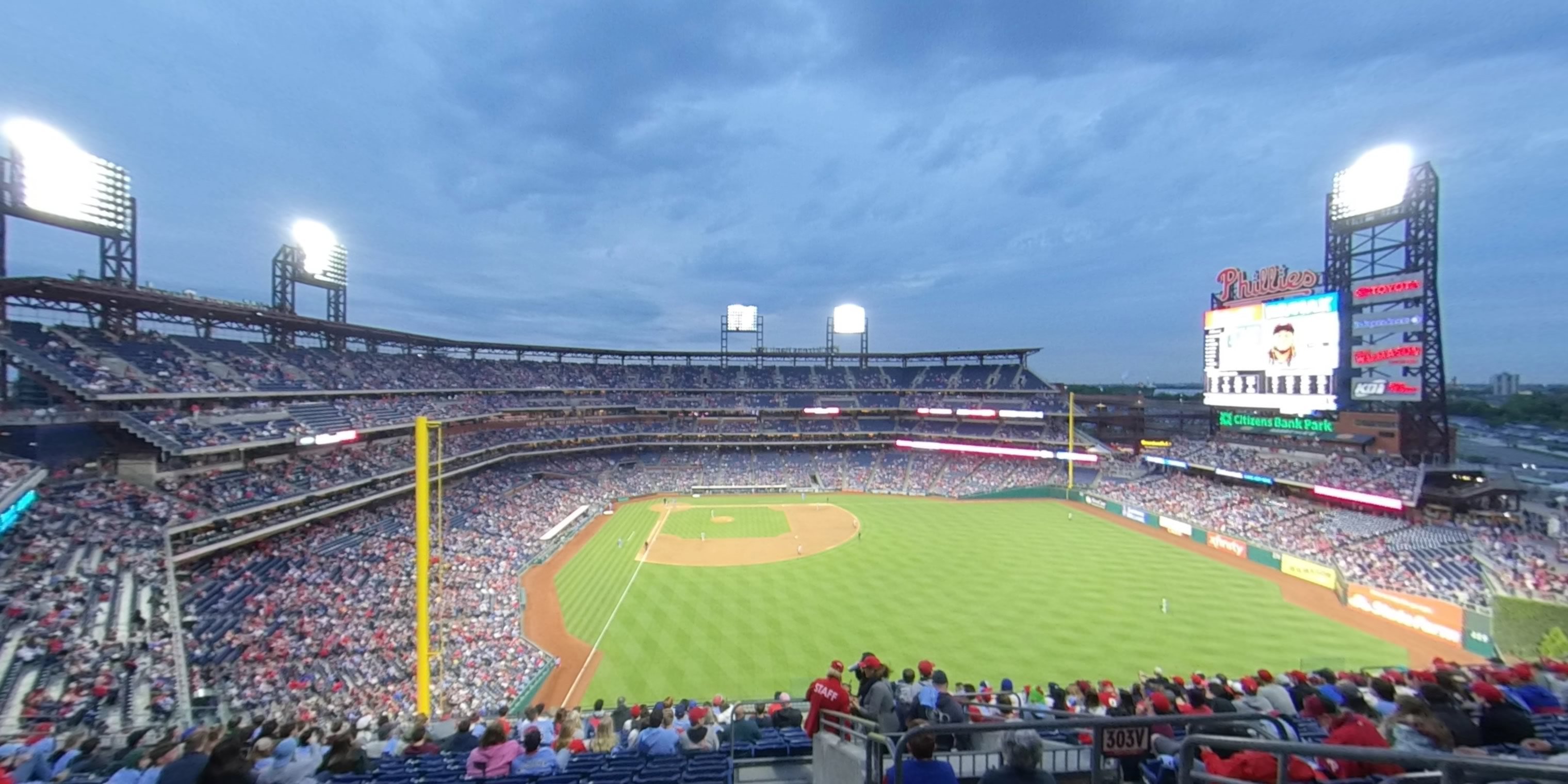 section 303 panoramic seat view  for baseball - citizens bank park