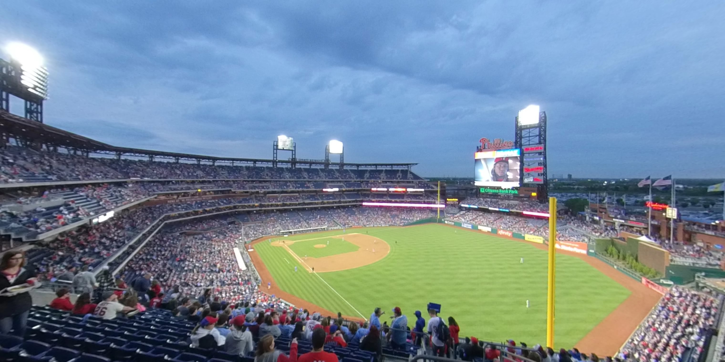 section 307 panoramic seat view  for baseball - citizens bank park