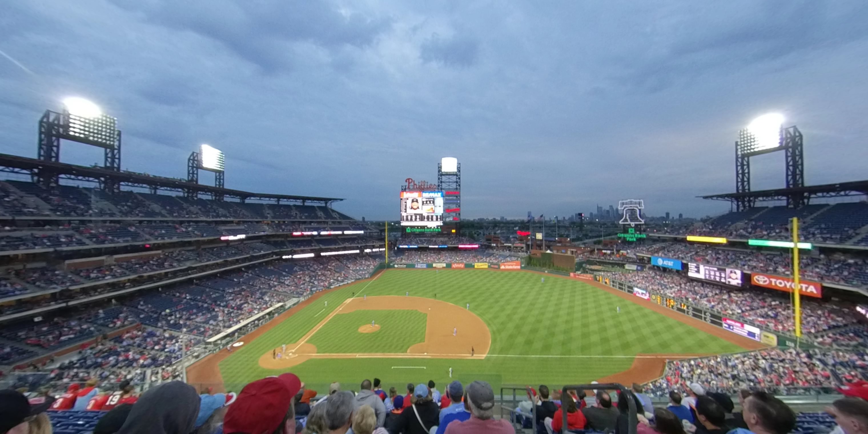 section 315 panoramic seat view  for baseball - citizens bank park