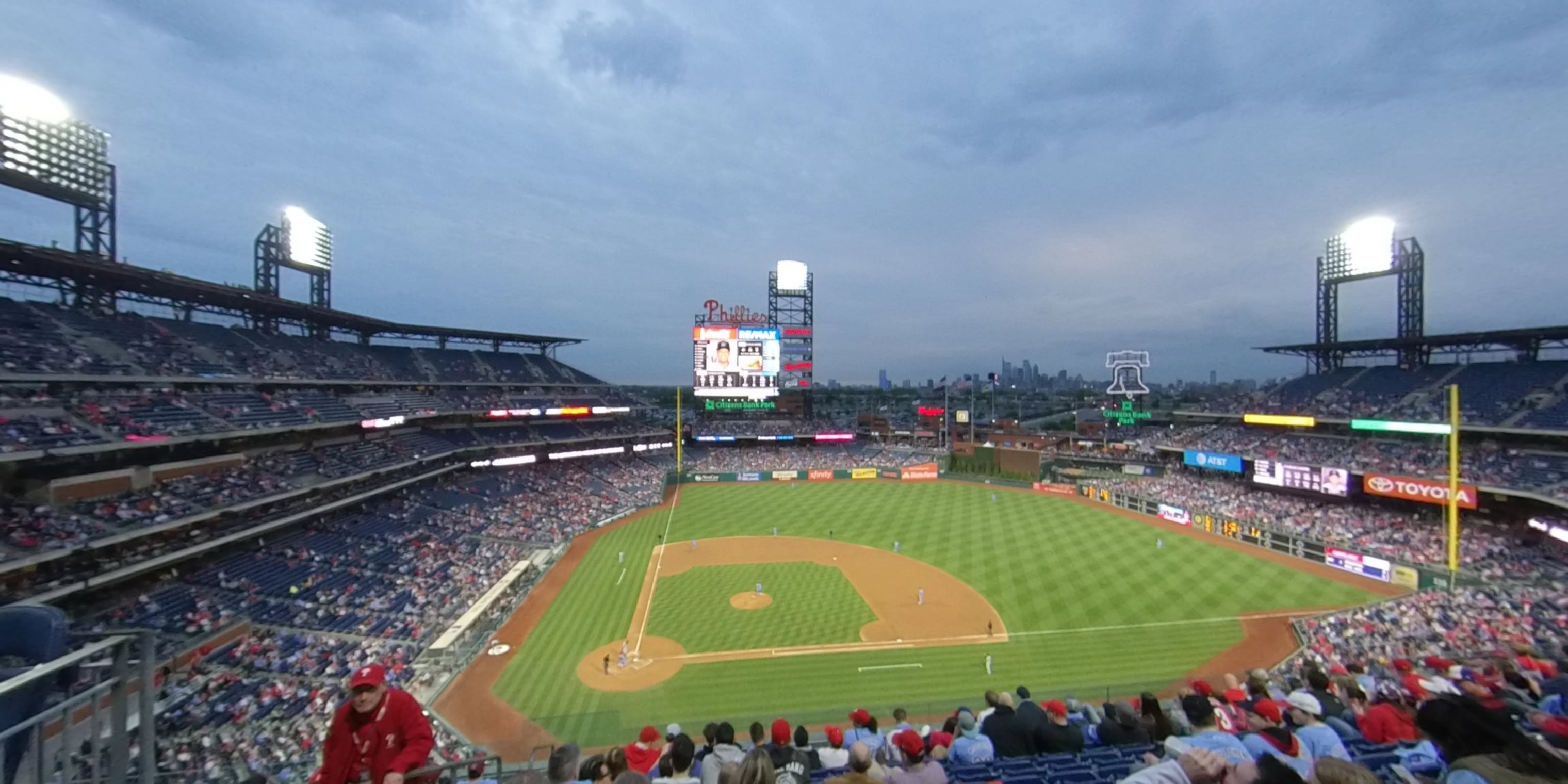 section 317 panoramic seat view  for baseball - citizens bank park