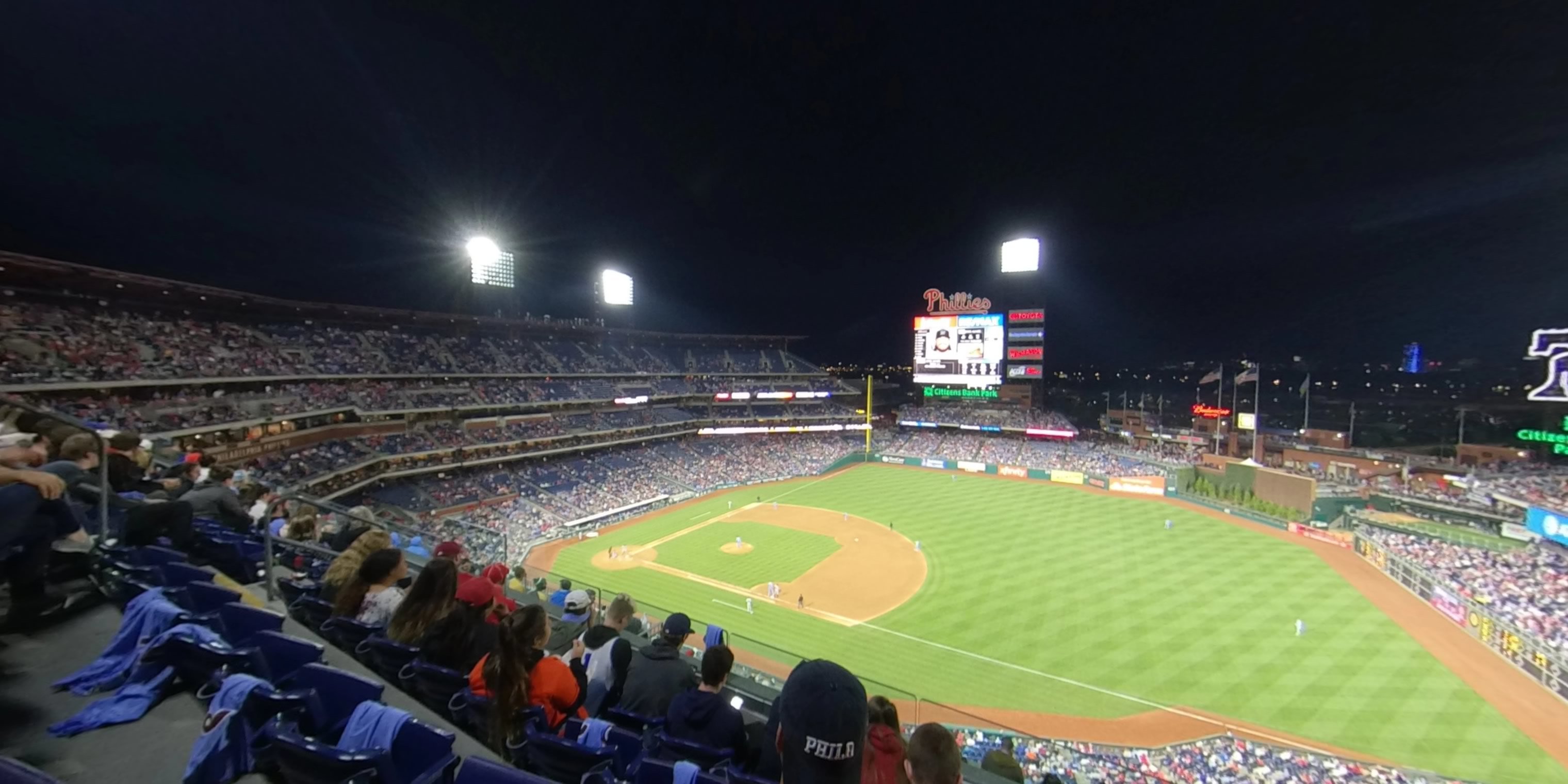 section 412 panoramic seat view  for baseball - citizens bank park