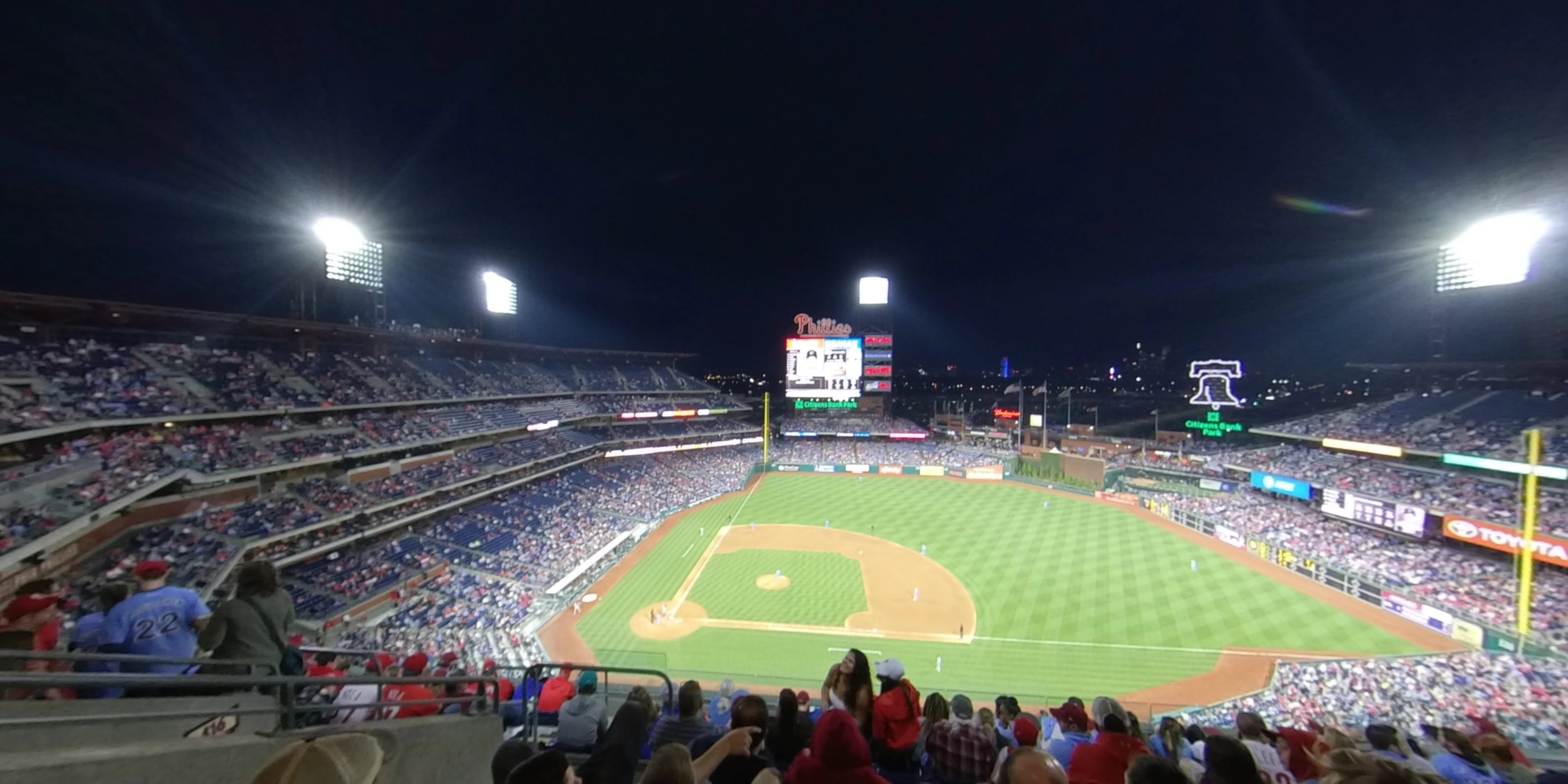 section 415 panoramic seat view  for baseball - citizens bank park