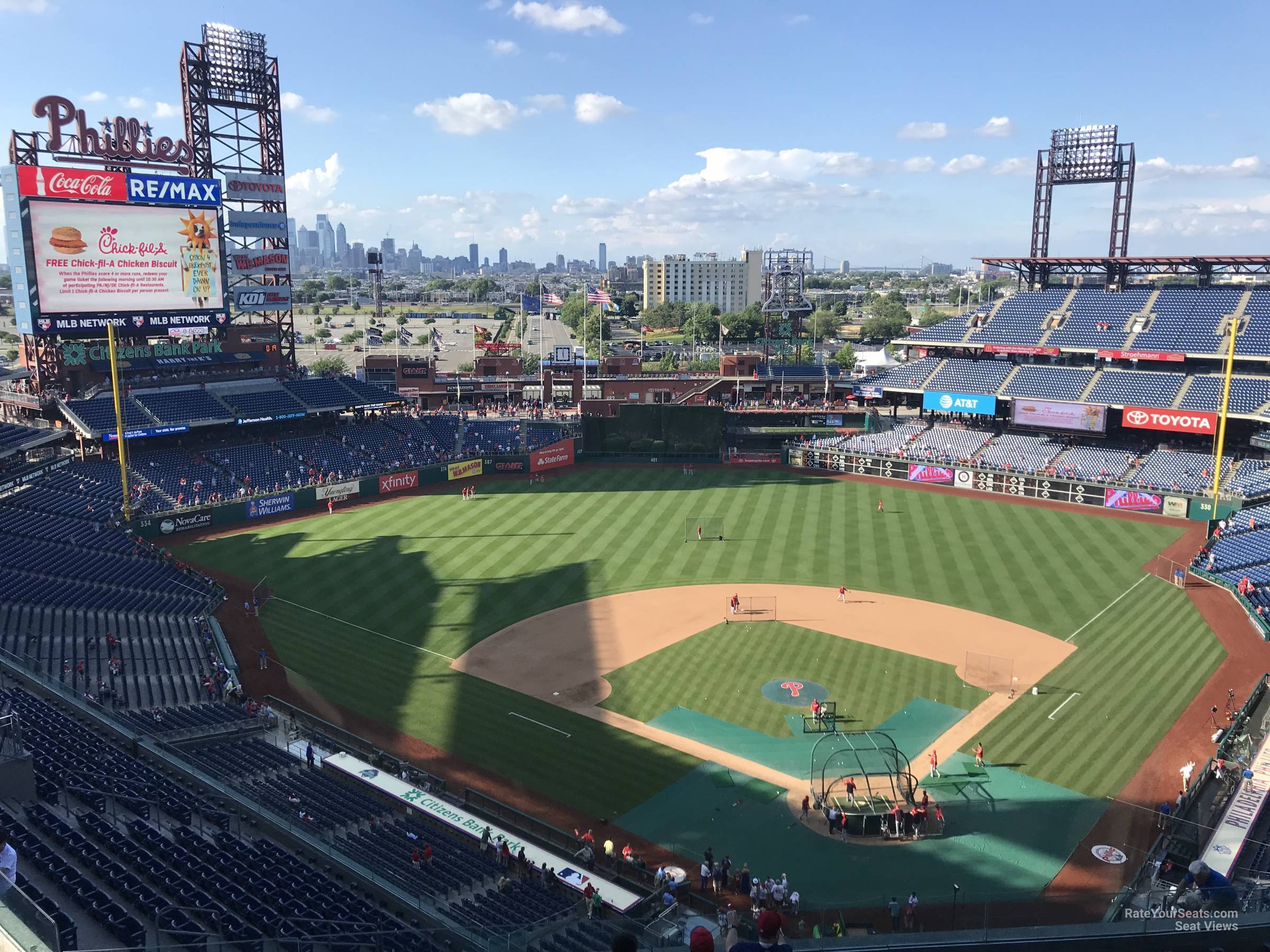 section 422, row 10 seat view  for baseball - citizens bank park