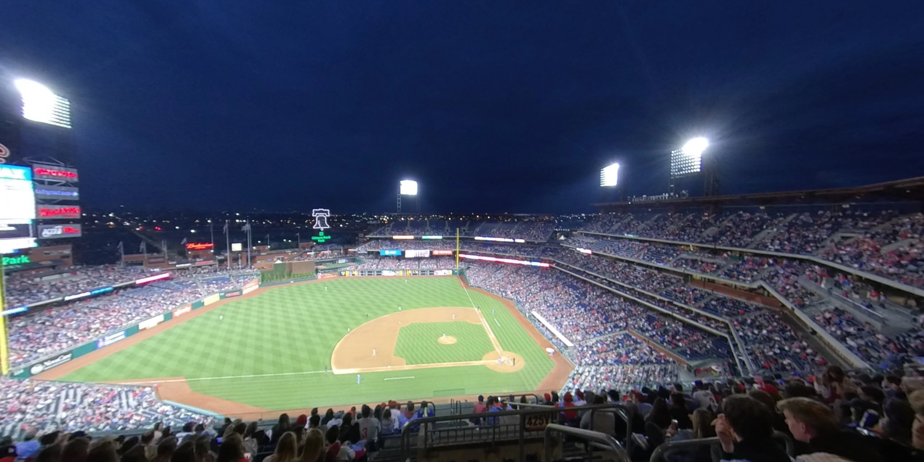 section 425 panoramic seat view  for baseball - citizens bank park