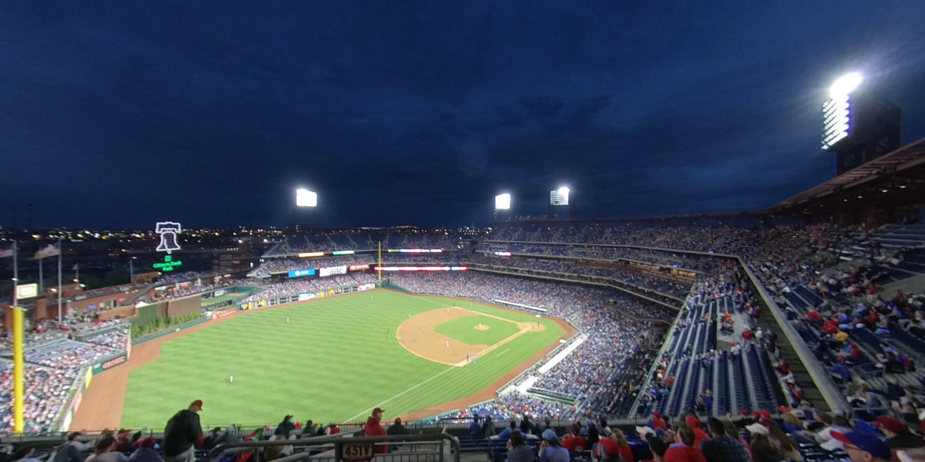 section 431 panoramic seat view  for baseball - citizens bank park