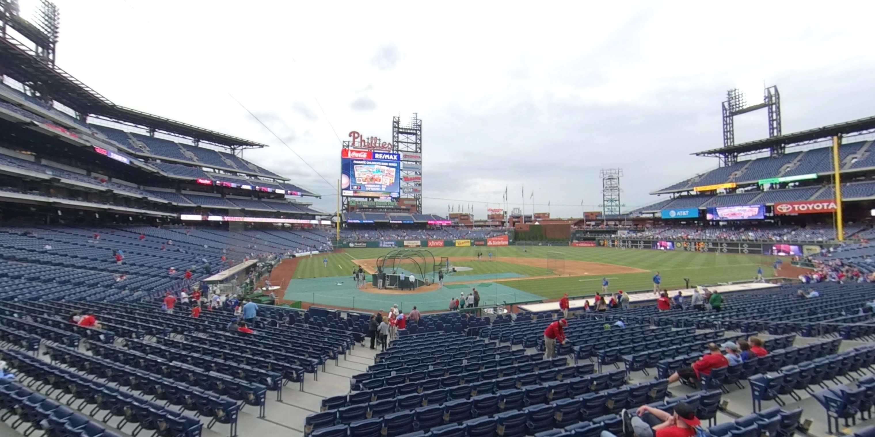 section e panoramic seat view  for baseball - citizens bank park