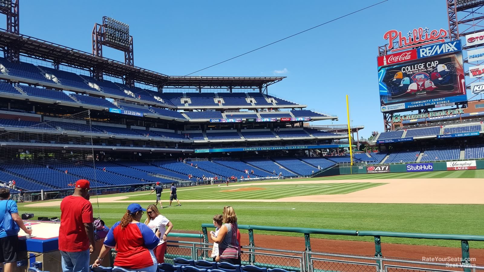section 115, row 7 seat view  for baseball - citizens bank park