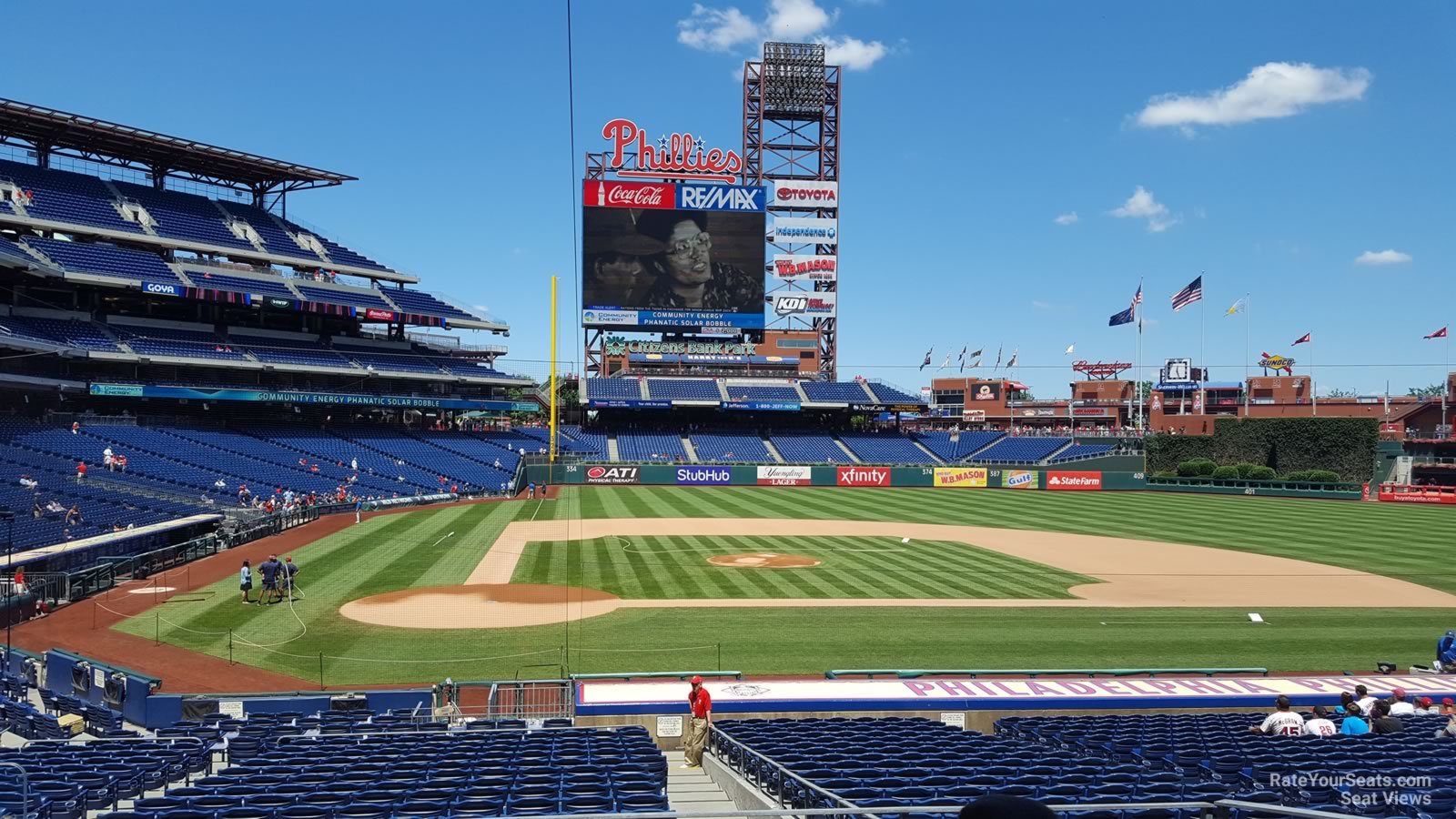 section 119, row 25 seat view  for baseball - citizens bank park