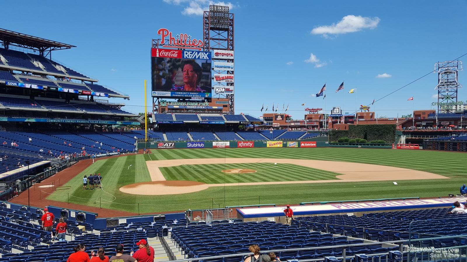 section 120, row 25 seat view  for baseball - citizens bank park