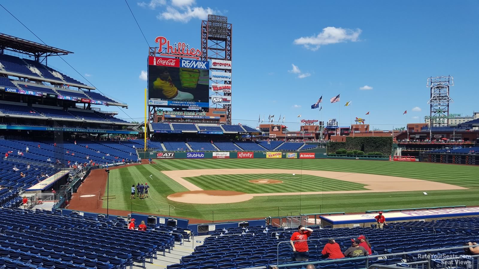 section 121, row 25 seat view  for baseball - citizens bank park