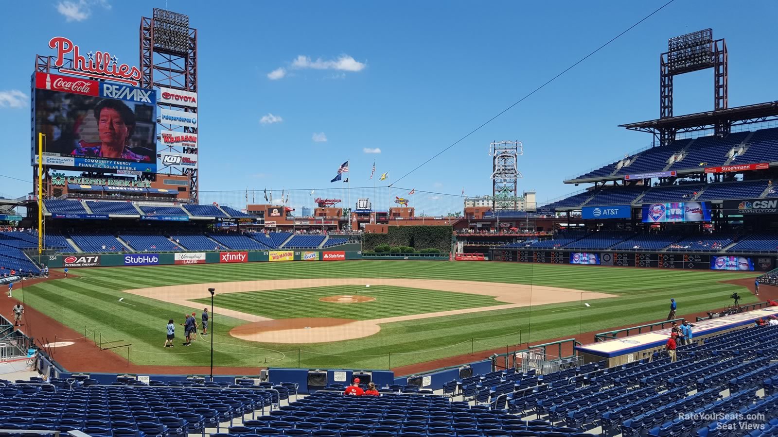 section 122, row 25 seat view  for baseball - citizens bank park