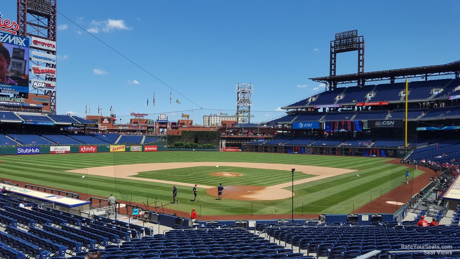 section 125, row 25 seat view  for baseball - citizens bank park