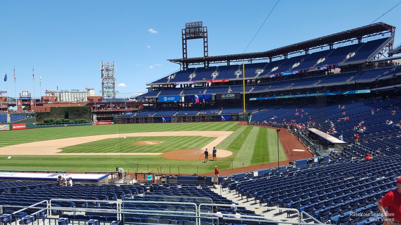 section 126, row 25 seat view  for baseball - citizens bank park