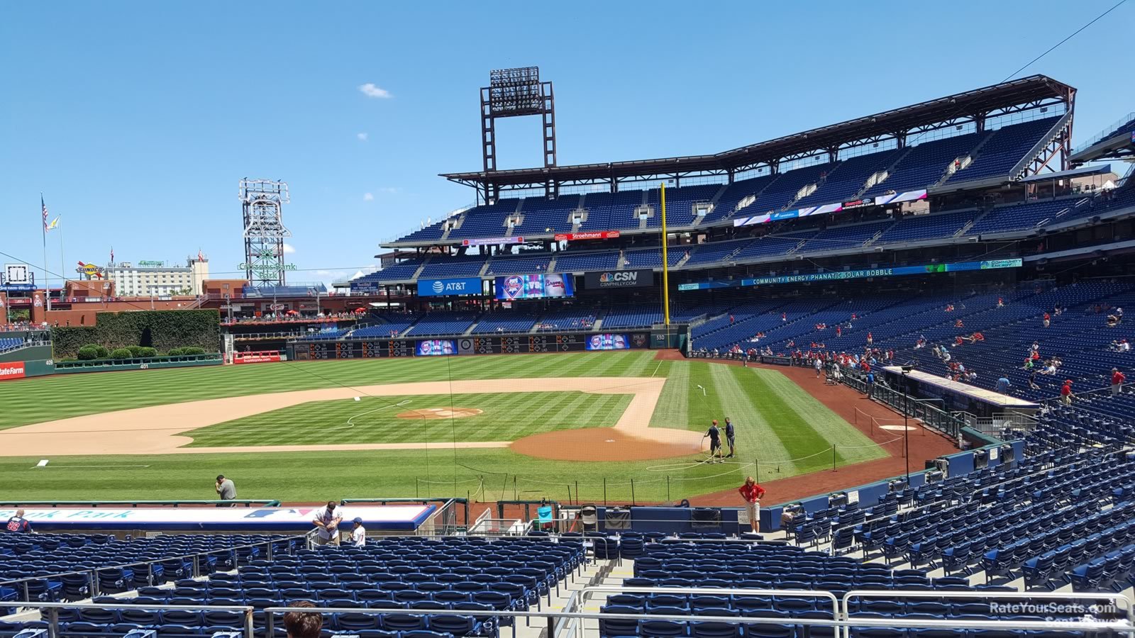 section 127, row 25 seat view  for baseball - citizens bank park