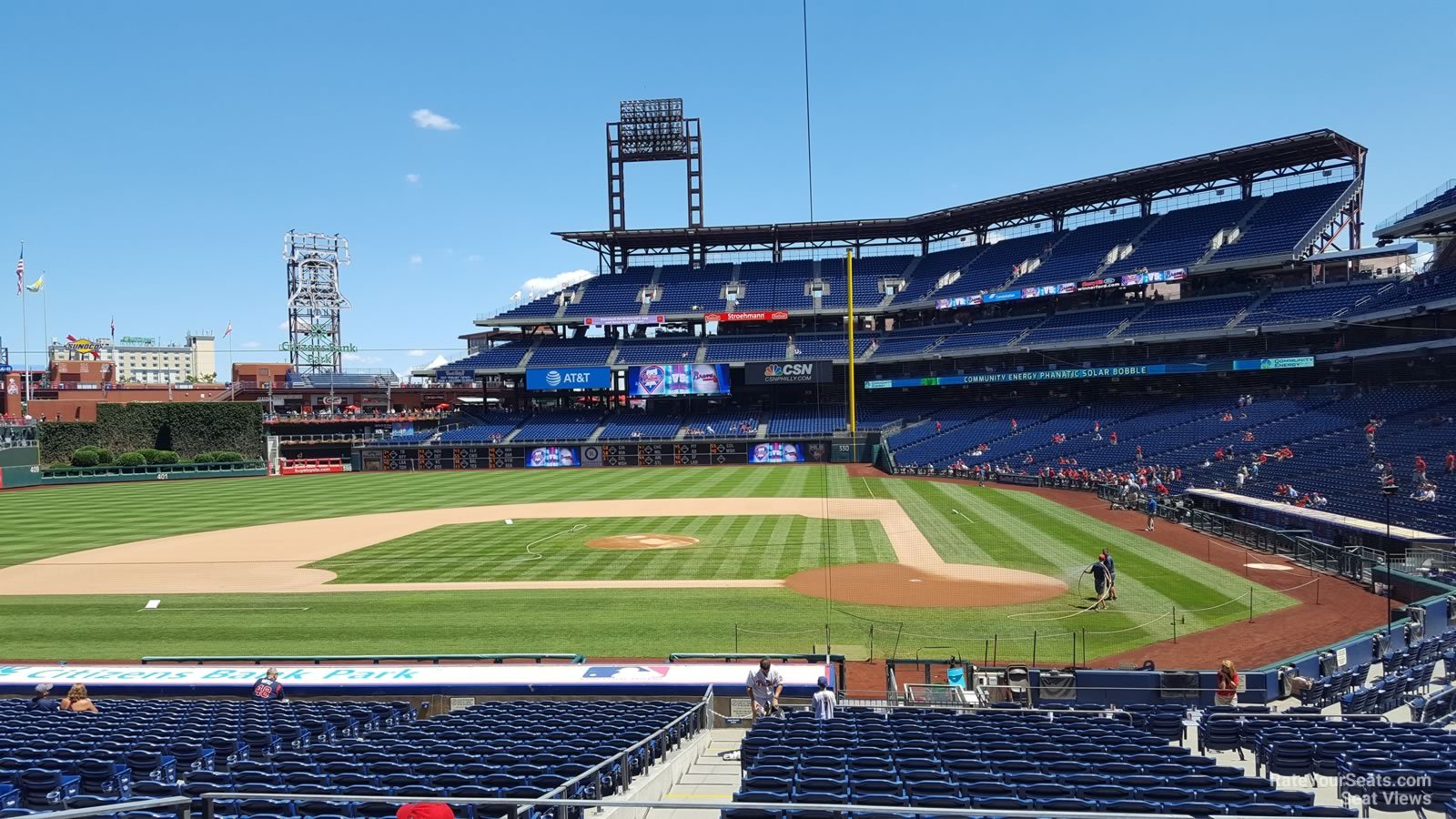 section 128, row 25 seat view  for baseball - citizens bank park