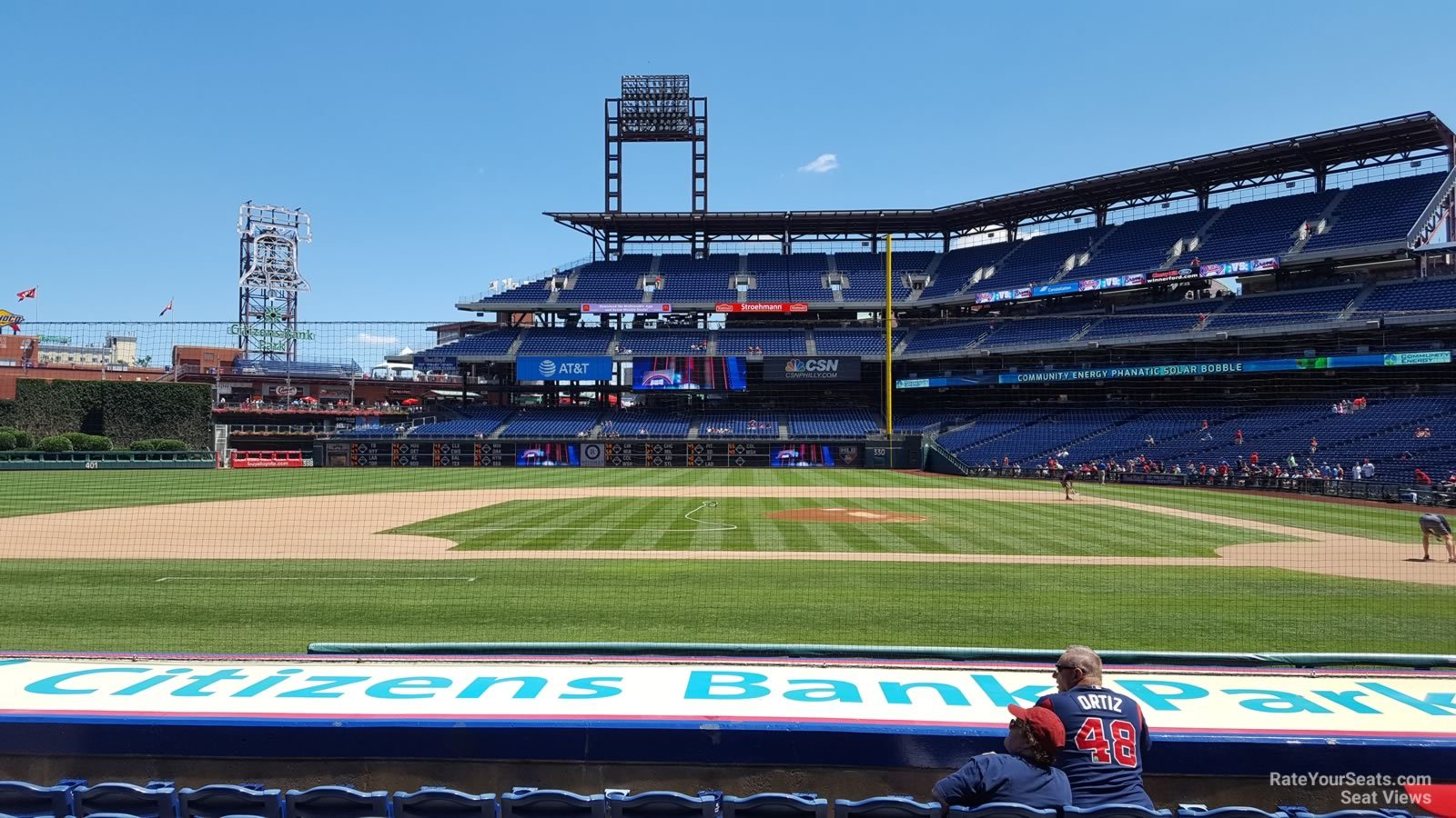 section 130, row 7 seat view  for baseball - citizens bank park