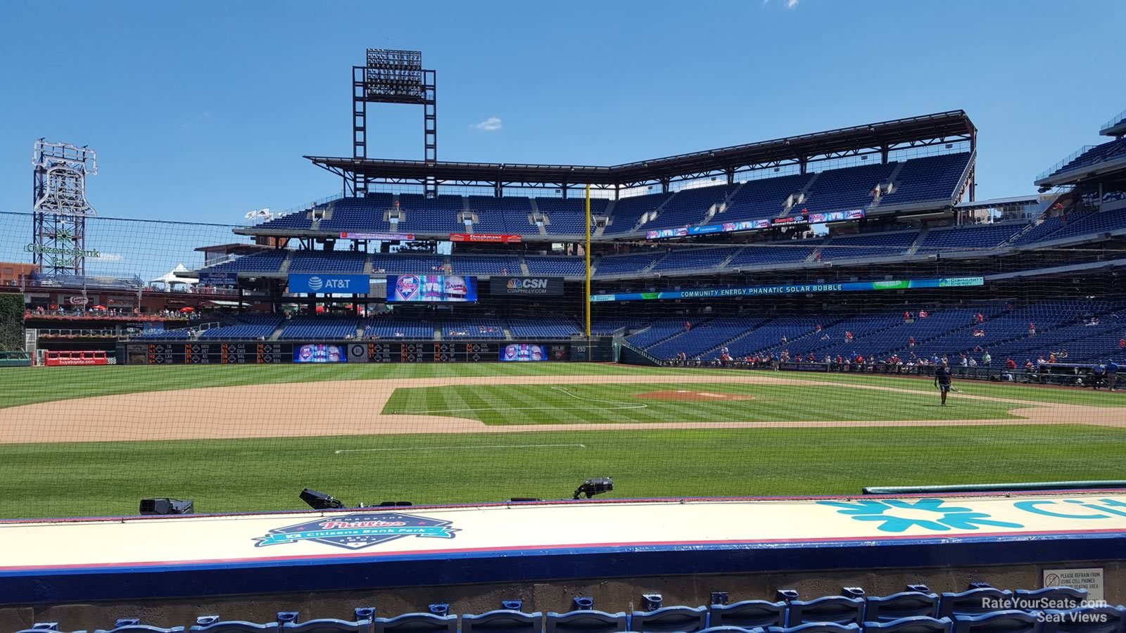 section 131, row 7 seat view  for baseball - citizens bank park