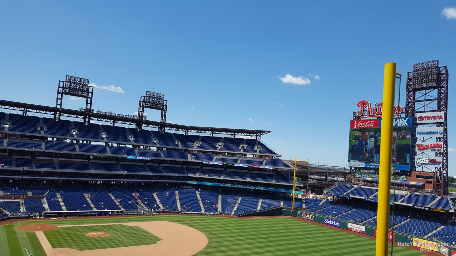section 307, row 2 seat view  for baseball - citizens bank park