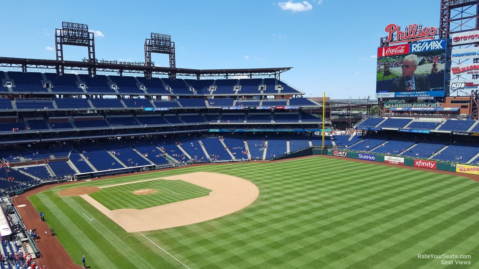 section 308, row 2 seat view  for baseball - citizens bank park