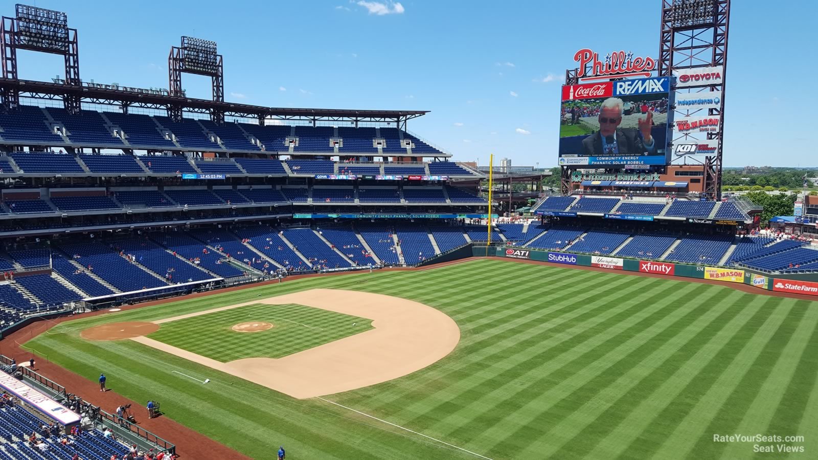 section 310, row 2 seat view  for baseball - citizens bank park