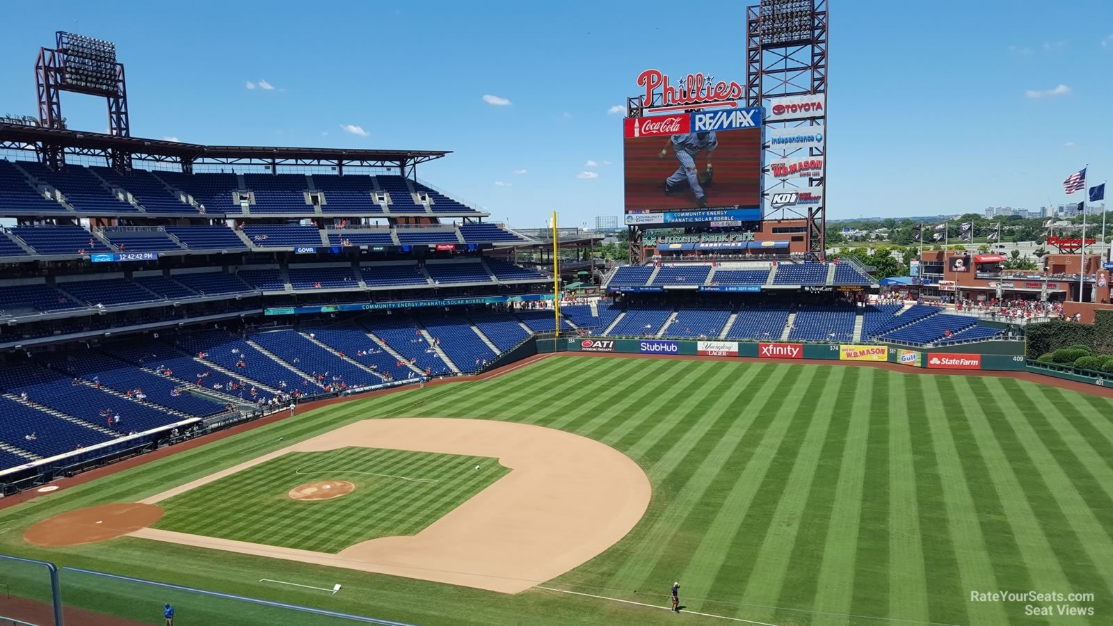 section 312, row 2 seat view  for baseball - citizens bank park