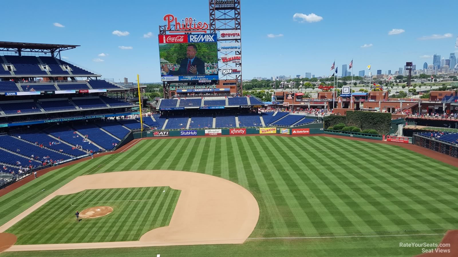 section 314, row 2 seat view  for baseball - citizens bank park