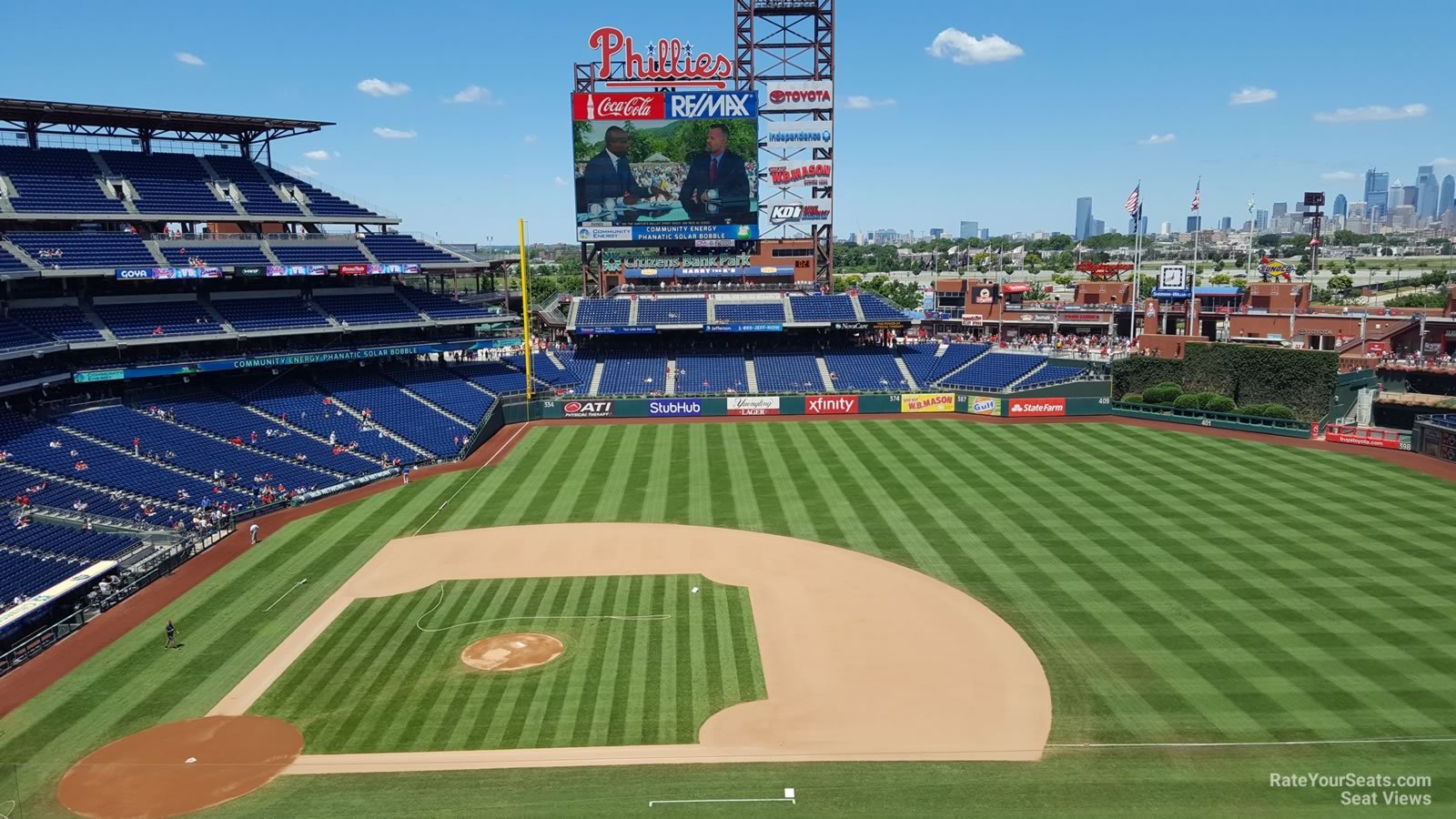 section 315, row 2 seat view  for baseball - citizens bank park