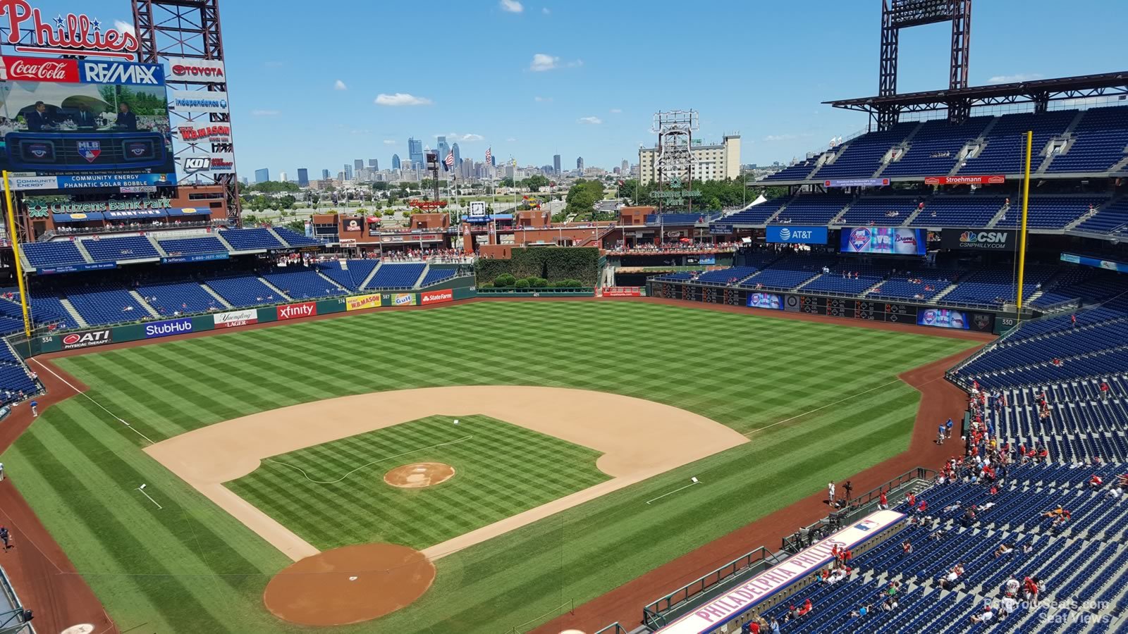 section 319, row 2 seat view  for baseball - citizens bank park