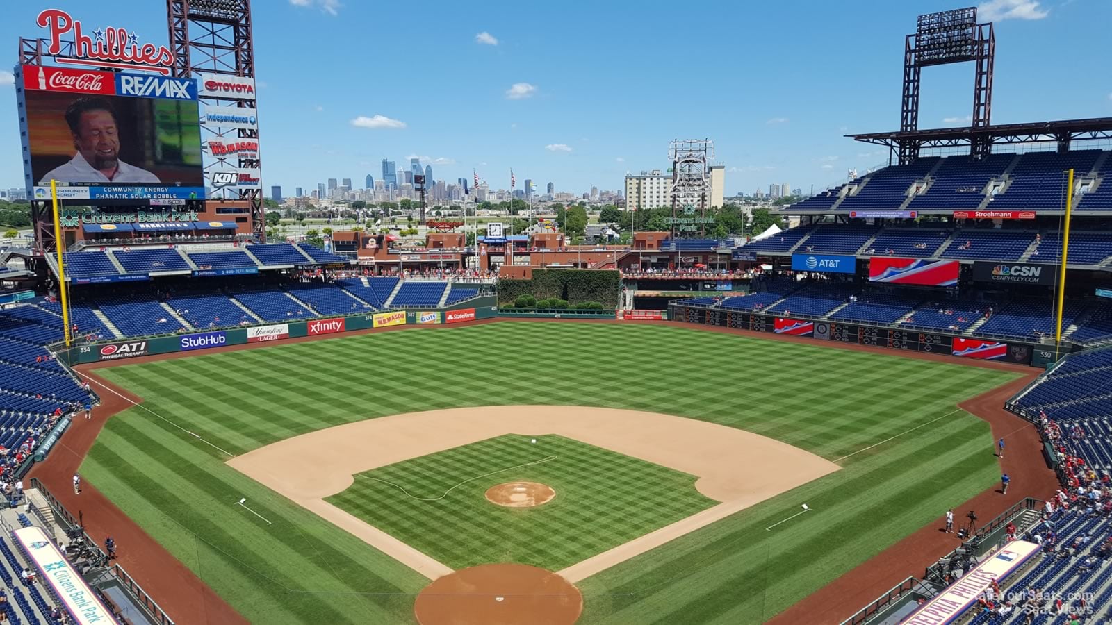 section 320, row 2 seat view  for baseball - citizens bank park