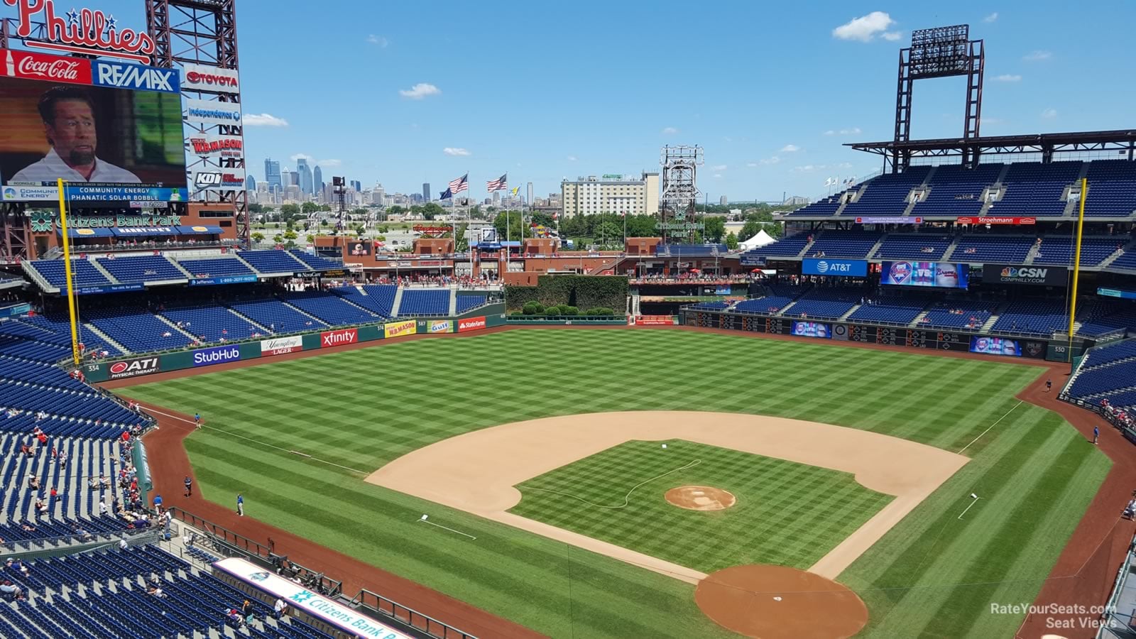 section 322, row 2 seat view  for baseball - citizens bank park