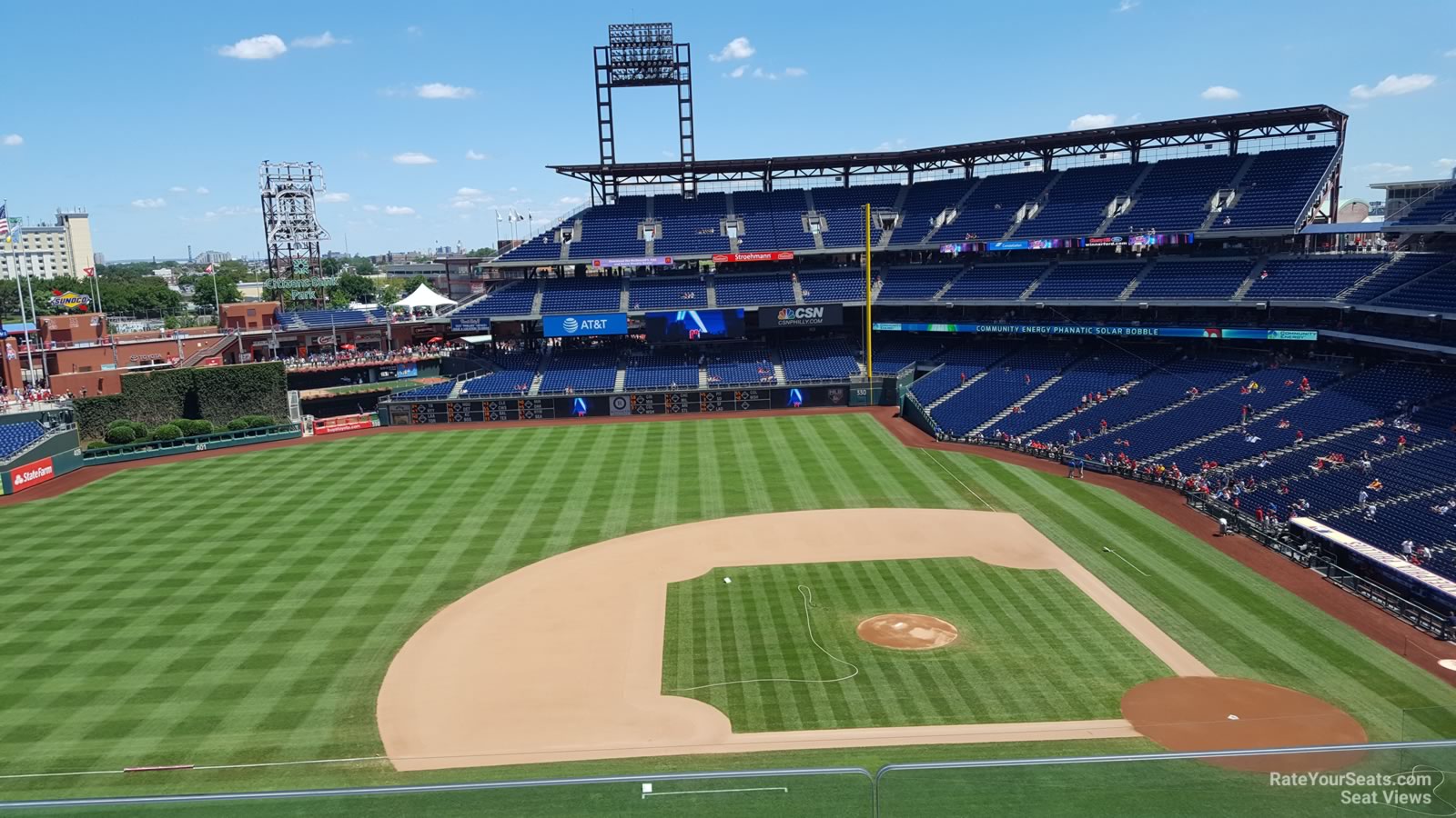 section 326, row 2 seat view  for baseball - citizens bank park