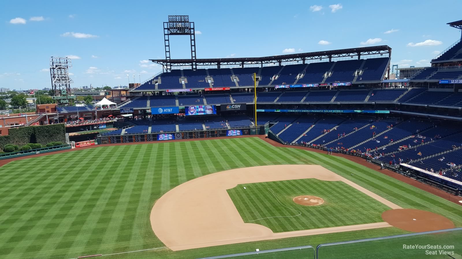 section 327, row 2 seat view  for baseball - citizens bank park