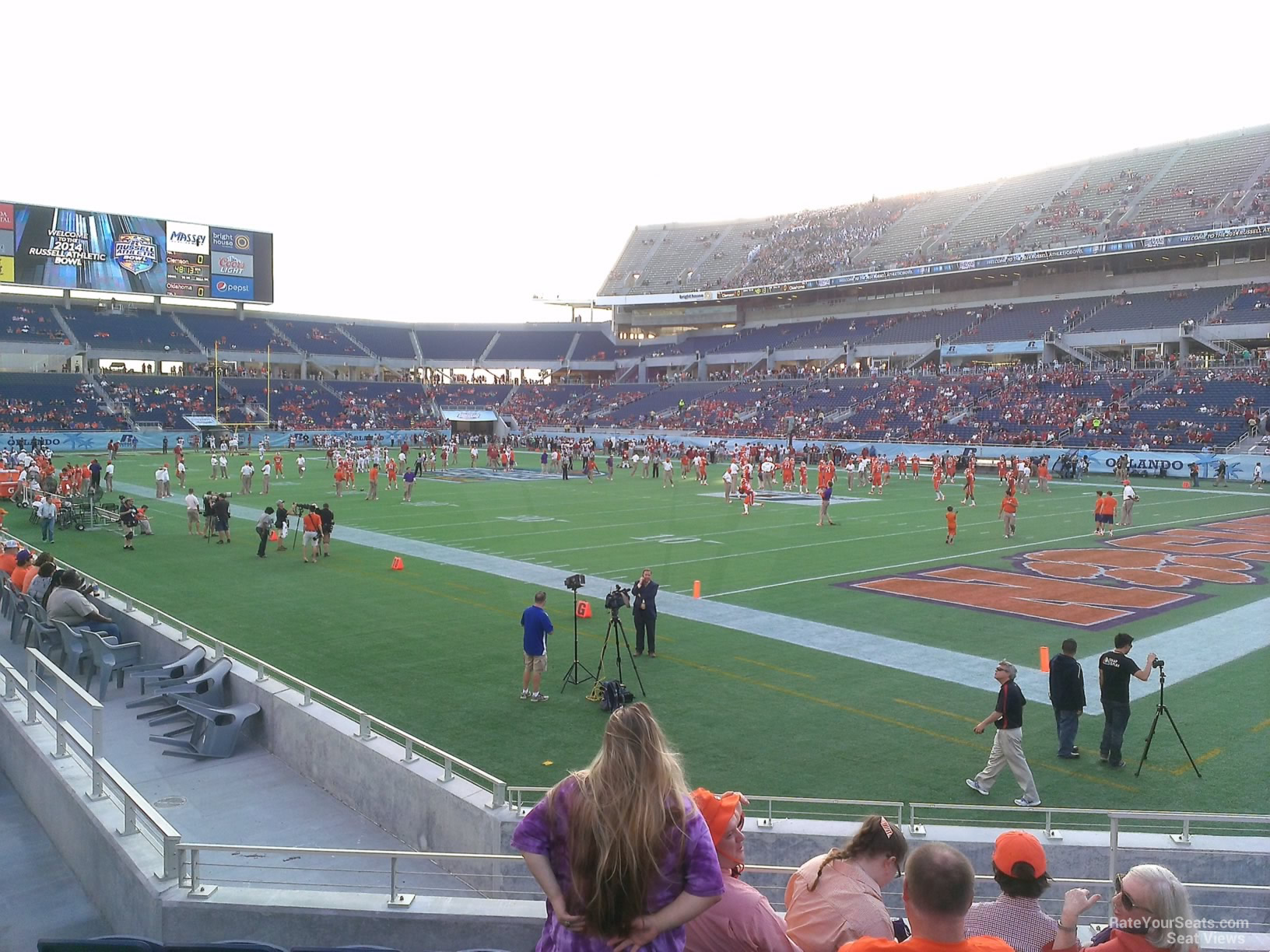 section 101, row h seat view  for football - camping world stadium