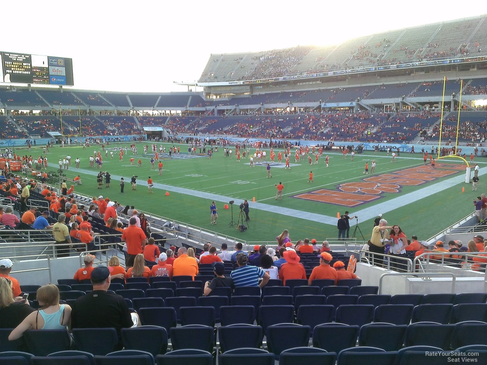 section 101, row w seat view  for football - camping world stadium