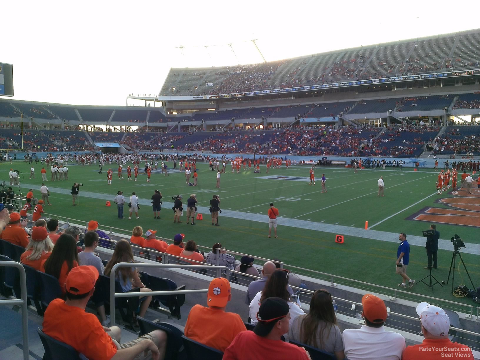 section 103, row h seat view  for football - camping world stadium