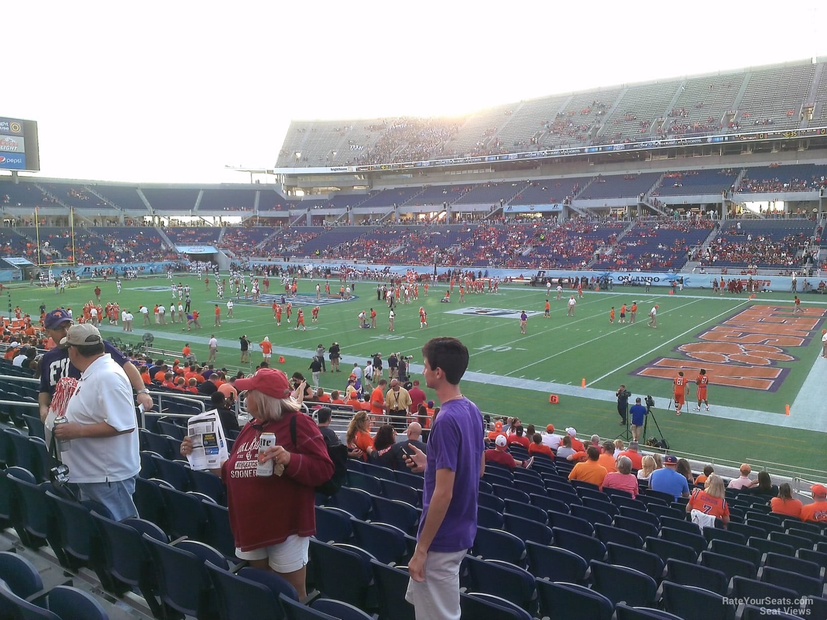 section 103, row w seat view  for football - camping world stadium