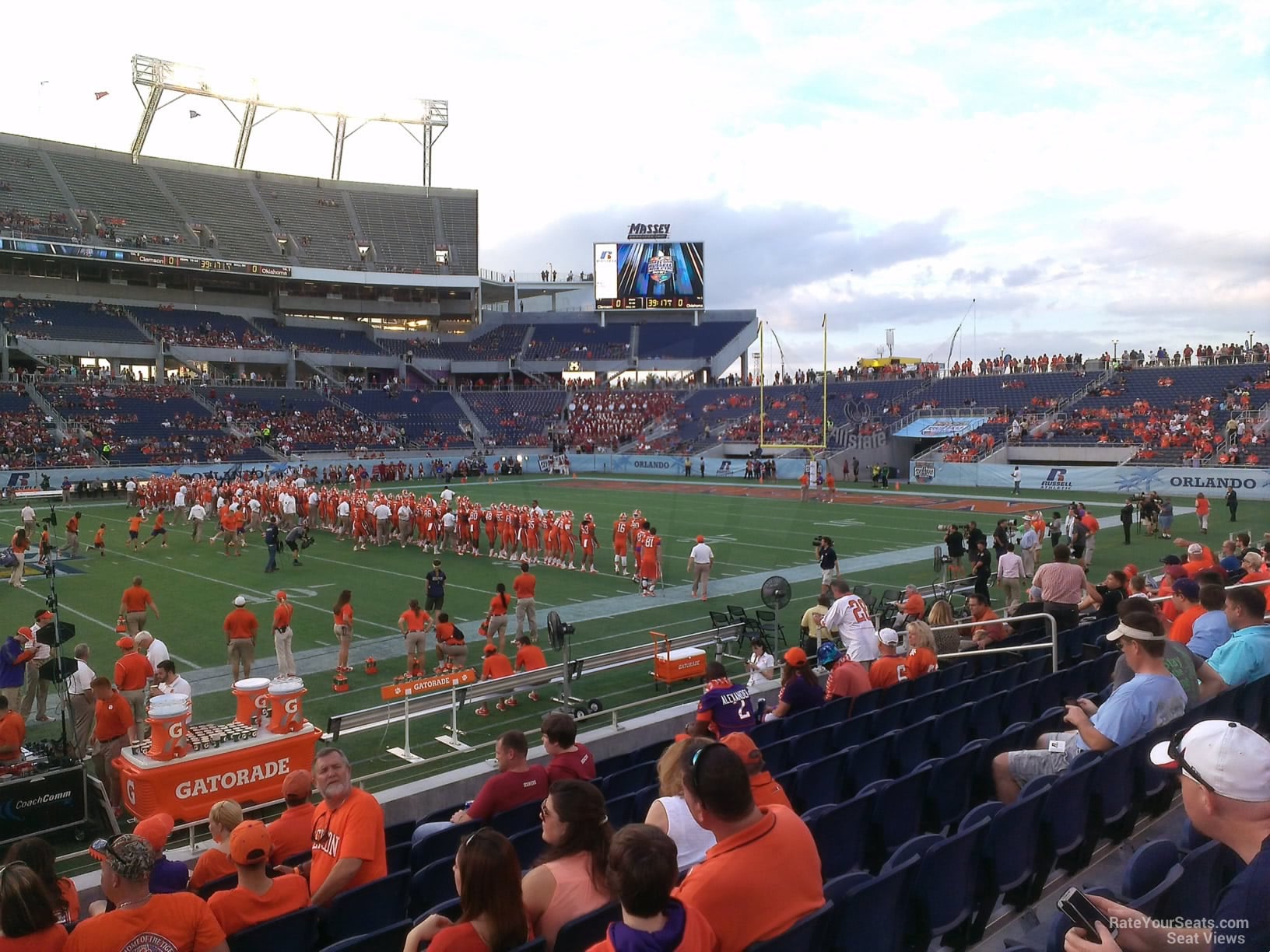 section 108, row h seat view  for football - camping world stadium