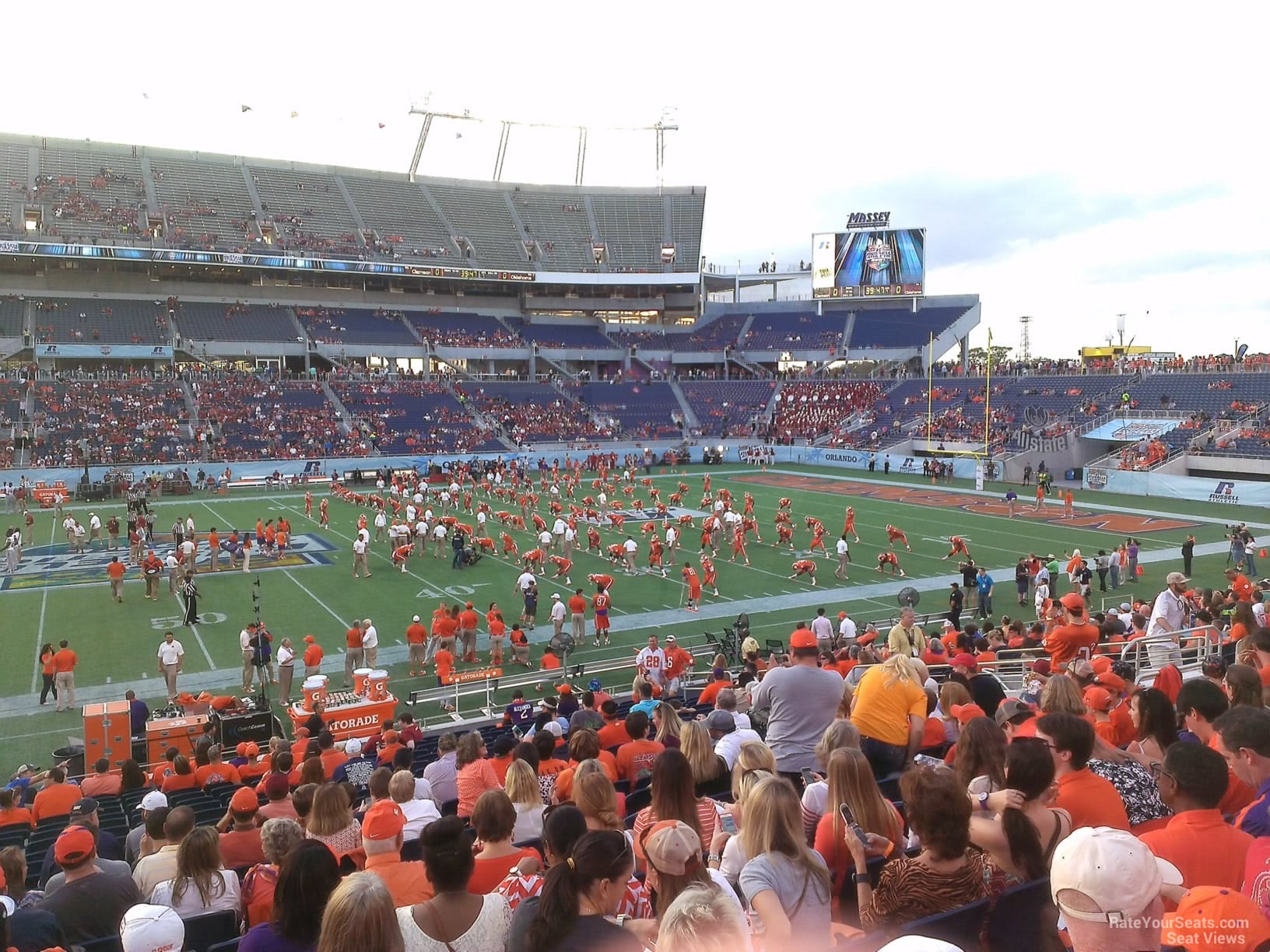 section 108, row w seat view  for football - camping world stadium