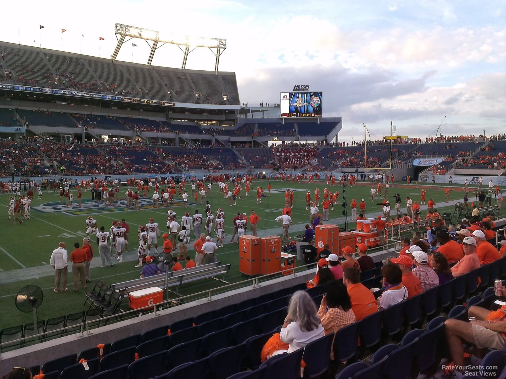 section 109, row h seat view  for football - camping world stadium