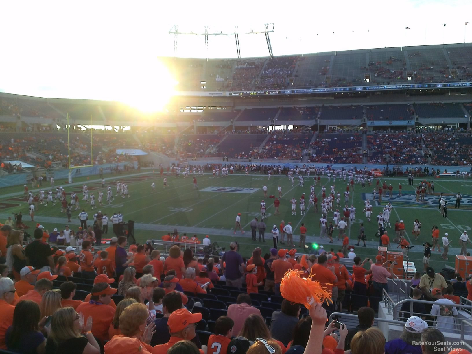 section 109, row w seat view  for football - camping world stadium